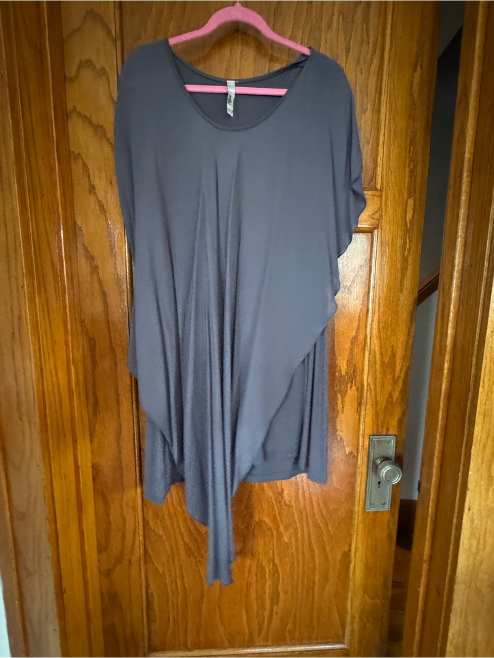 Unique boutique find! Women’s Draped dress - Charcoal Gray